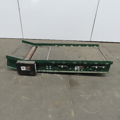 Rapistan Dematic Slave Driven 60" Slide Bed 20" Belt Conveyor W/15° Incline