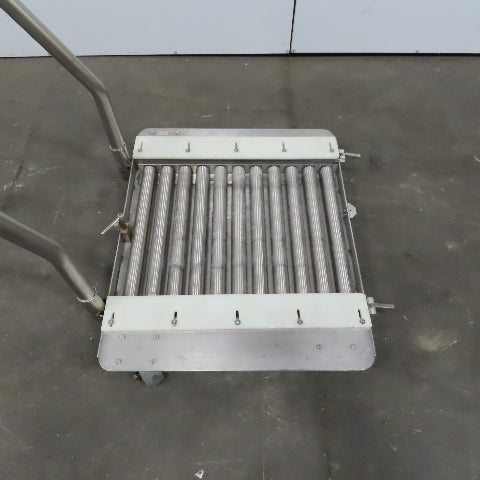 Stainless Steel 1.90" Gravity Roller Fixture Tooling Changer Cart 21"x27"