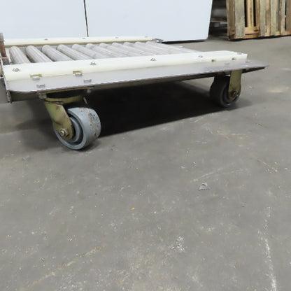Stainless Steel 1.90" Gravity Roller Fixture Tooling Changer Cart 21"x27"