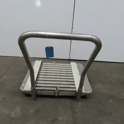 Stainless Steel 1.90" Gravity Roller Fixture Tooling Changer Cart 21"x27"