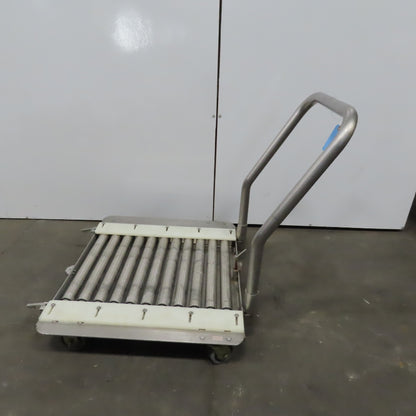 Stainless Steel 1.90" Gravity Roller Fixture Tooling Changer Cart 21"x27"