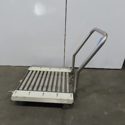 Stainless Steel 1.90" Gravity Roller Fixture Tooling Changer Cart 21"x27"