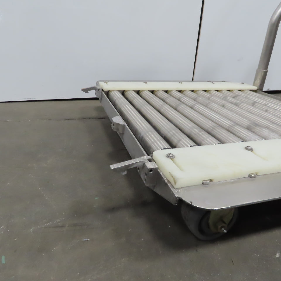 Stainless Steel 1.90" Gravity Roller Fixture Tooling Changer Cart 21"x27"