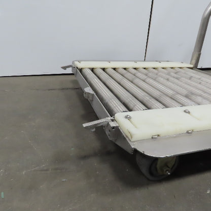 Stainless Steel 1.90" Gravity Roller Fixture Tooling Changer Cart 21"x27"