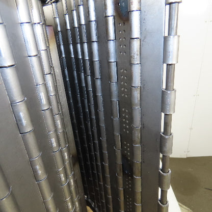 Hennig 22" Wide x 16'6" Stainless Steel Chip Conveyor Hinged Chain Spike Cleat