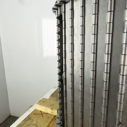 Hennig 22" Wide x 16'6" Stainless Steel Chip Conveyor Hinged Chain Spike Cleat