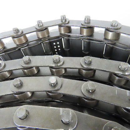 Hennig 22" Wide x 16'6" Stainless Steel Chip Conveyor Hinged Chain Spike Cleat