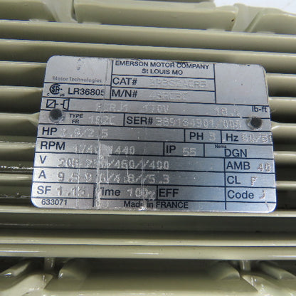 Grove Gear VHMQ224-3 5:1 Ratio 348 RPM 2.9Hp 208-480V 50/60Hz Gear Motor