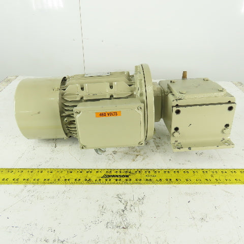 Grove Gear VHMQ224-3 5:1 Ratio 348 RPM 2.9Hp 208-480V 50/60Hz Gear Motor
