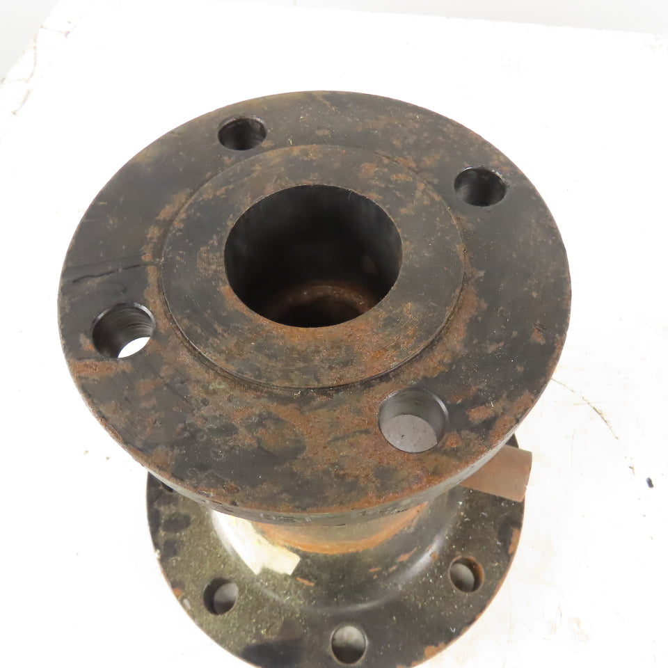 5" Raised Face Flange X 2-1/2" Concentric Reducer Adapter 150 Class Iron 1/2FNPT