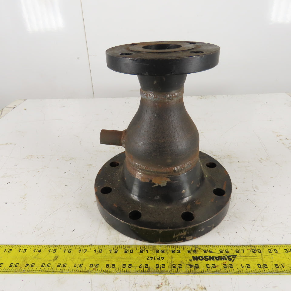5" Raised Face Flange X 2-1/2" Concentric Reducer Adapter 150 Class Iron 1/2FNPT