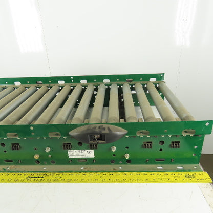 Rapistan Dematic Roller Accumulation Conveyor 25"x48"L Flat Belt Slave Driven
