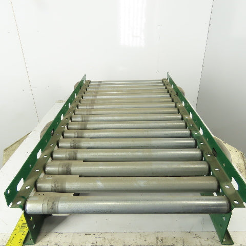 Rapistan Dematic Roller Accumulation Conveyor 25"x48"L Flat Belt Slave Driven