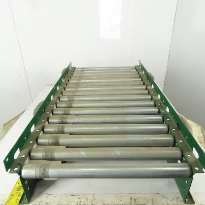 Rapistan Dematic Roller Accumulation Conveyor 25"x48"L Flat Belt Slave Driven