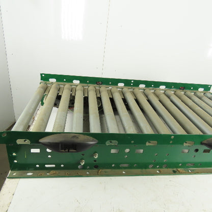 Rapistan Dematic Roller Accumulation Conveyor 25"x48"L Flat Belt Slave Driven