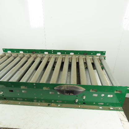 Rapistan Dematic Roller Accumulation Conveyor 25"x48"L Flat Belt Slave Driven