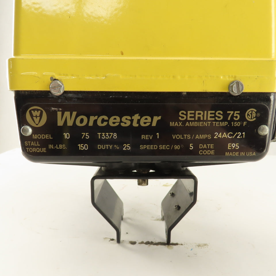 Worchester Series 75 Model 10 75 T3378 24VDC Electric Actuator