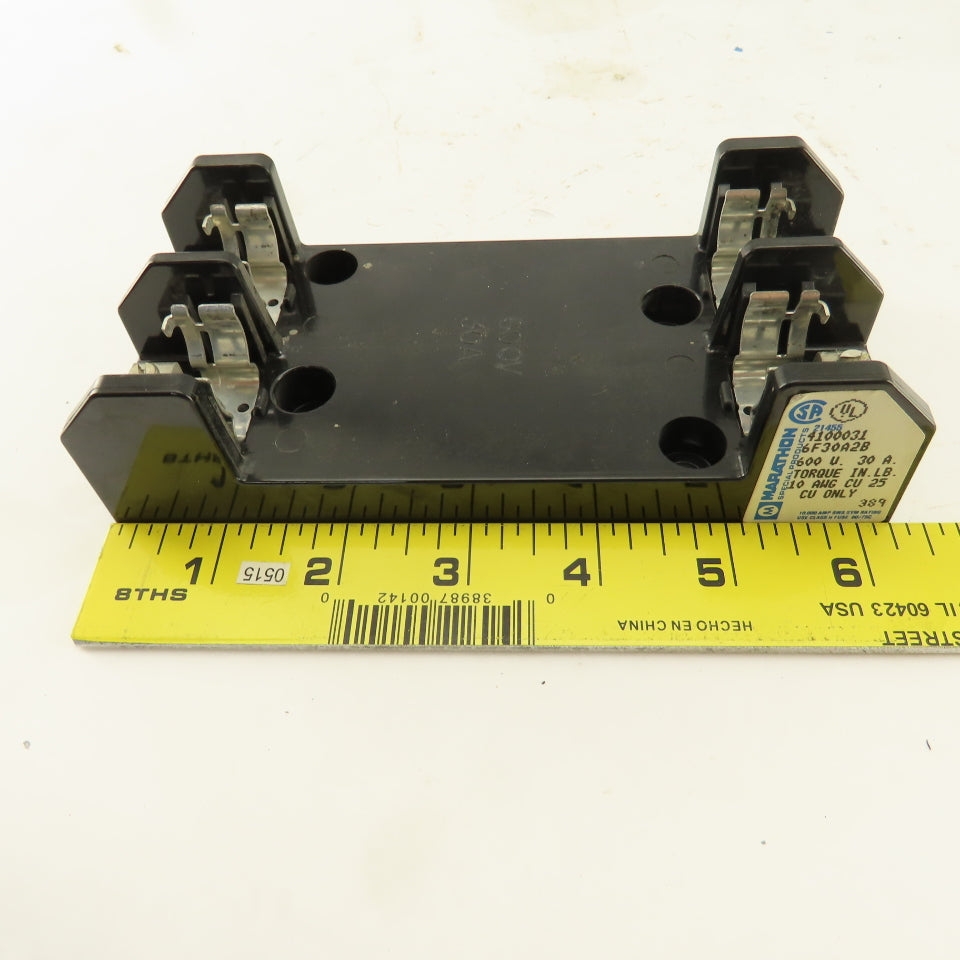 Marathon 6F30A3B 6F30A2B 600V 30A Fuse Holders 2 And 3 Pole Lot Of 4