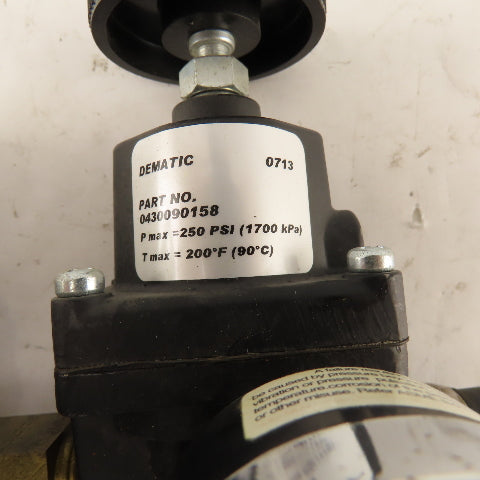 Dematic Parker 0430090158 1/4 NPT Airline Filter Regulator