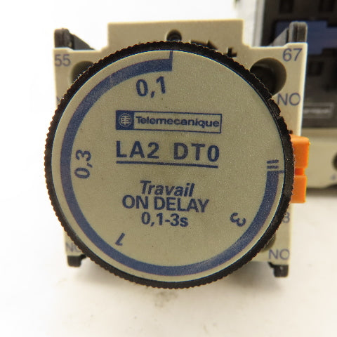 Telemecanique LC1 D65 11 LA2 DT0 Contactor 600V 3Ph 50Hp Time Delay 0.1-3s