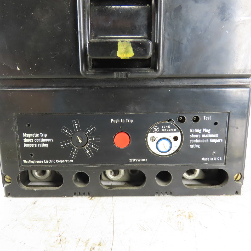 Westinghouse LC400A 400A 600V 3 Pole Circuit Breaker Adjustable Rating
