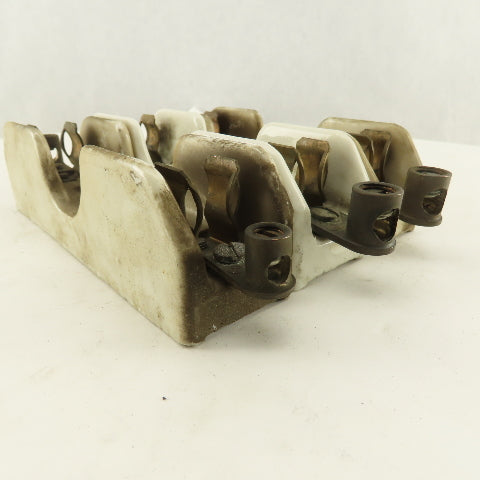 Union Multi 2520 388-424 Ceramic Fuse Holder 30A 600V Lot Of 3