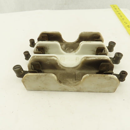 Union Multi 2520 388-424 Ceramic Fuse Holder 30A 600V Lot Of 3