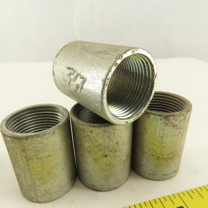 1" Galvanized Conduit Coupling 2" Wide Lot Of 5