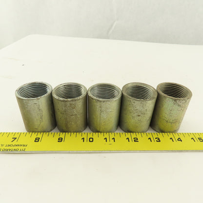 1" Galvanized Conduit Coupling 2" Wide Lot Of 5