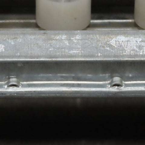 Dematic Rapistan Conveyor Side Guide Rails 120" Long Plastic Roller Wheel Lot/35