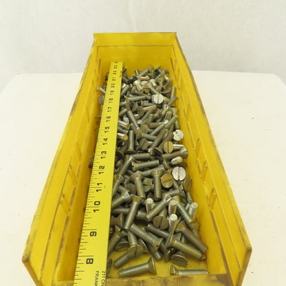 3/8-16 Flat Head Slotted Machine Screw 1-1/4" Thread 1-1/2" OAL Bulk 12Lbs.