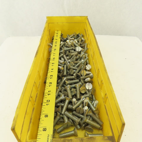 3/8-16 Flat Head Slotted Machine Screw 1-1/4" Thread 1-1/2" OAL Bulk 12Lbs.