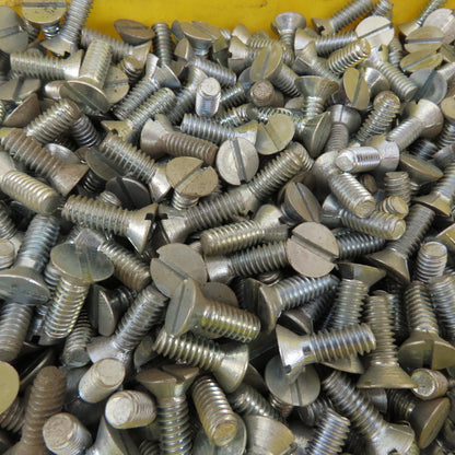 1/4-20 Flat Head Slotted Machine Screw 1/2" Thread Length 3/4"OAL Bulk 22 Lbs.
