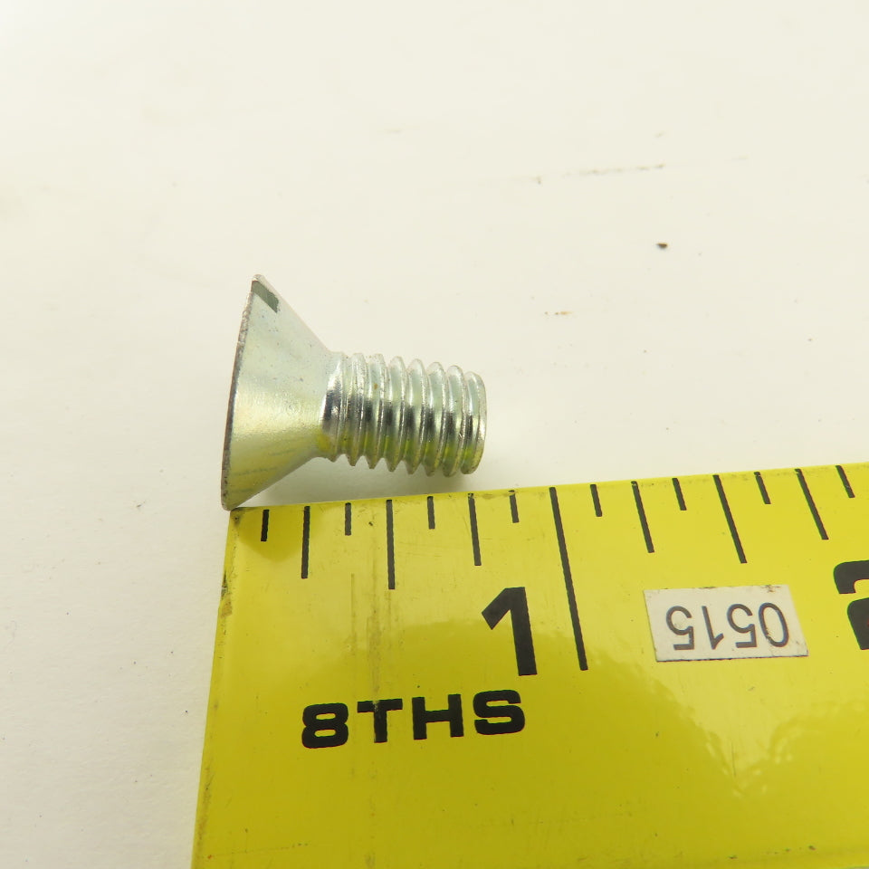 3/8-16 Flat Head Slotted Machine Screw 1/2" Thread Length Bulk 37 Lbs.