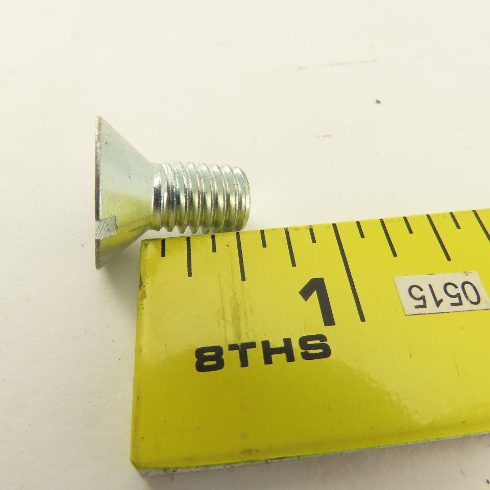 3/8-16 Flat Head Slotted Machine Screw 1/2" Thread Length Bulk 37 Lbs.