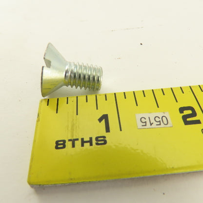 3/8-16 Flat Head Slotted Machine Screw 1/2" Thread Length Bulk 37 Lbs.