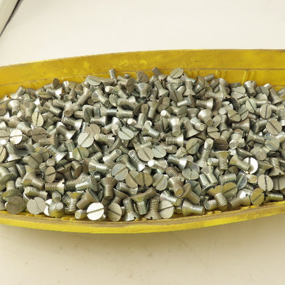 3/8-16 Flat Head Slotted Machine Screw 1/2" Thread Length Bulk 37 Lbs.