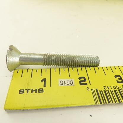 3/8-16 Flat Head Slotted Machine Screw 2-1/2" Full Length Bulk 7 Lbs.
