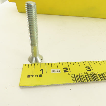 3/8-16 Flat Head Slotted Machine Screw 2-1/2" Full Length Bulk 7 Lbs.