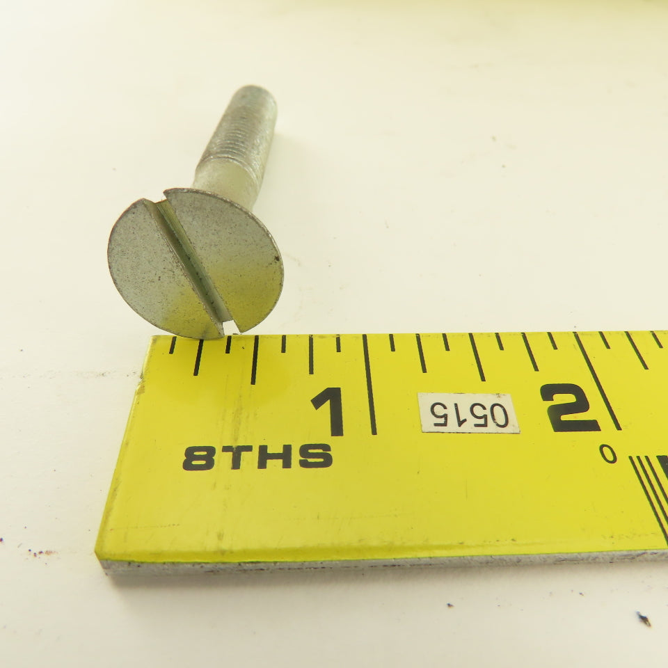 3/8-16 Flat Head Slotted Machine Screw 2-1/2" Full Length Bulk 7 Lbs.