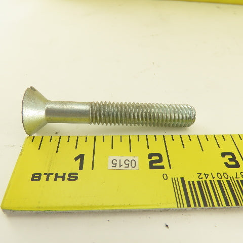 3/8-16 Flat Head Slotted Machine Screw 2-1/2" Full Length Bulk 7 Lbs.
