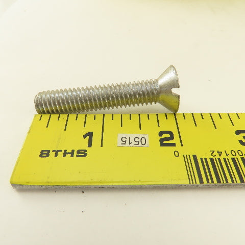 3/8-16 Flat Head Slotted Machine Screw 2" Full Length Bulk 14 Lbs.