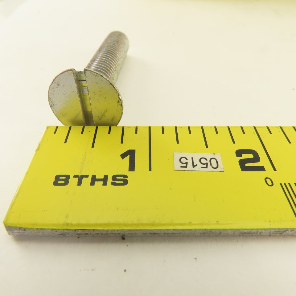 3/8-16 Flat Head Slotted Machine Screw 2" Full Length Bulk 14 Lbs.