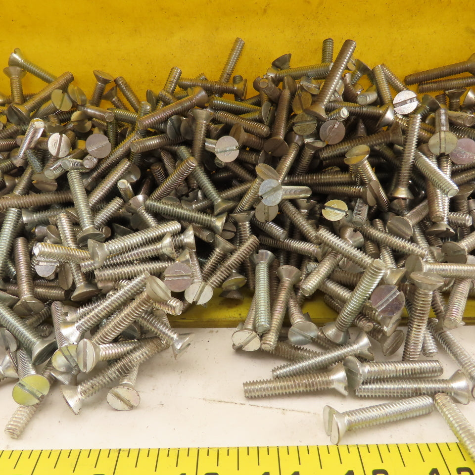 1/4-20 Flat Head Slotted Machine Screw 1-1/2" OAL Bulk 15 Lbs.