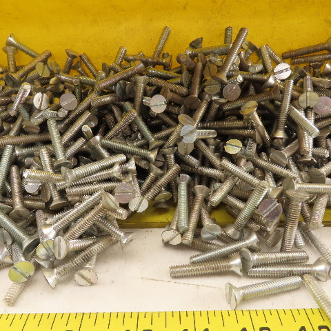 1/4-20 Flat Head Slotted Machine Screw 1-1/2" OAL Bulk 15 Lbs.