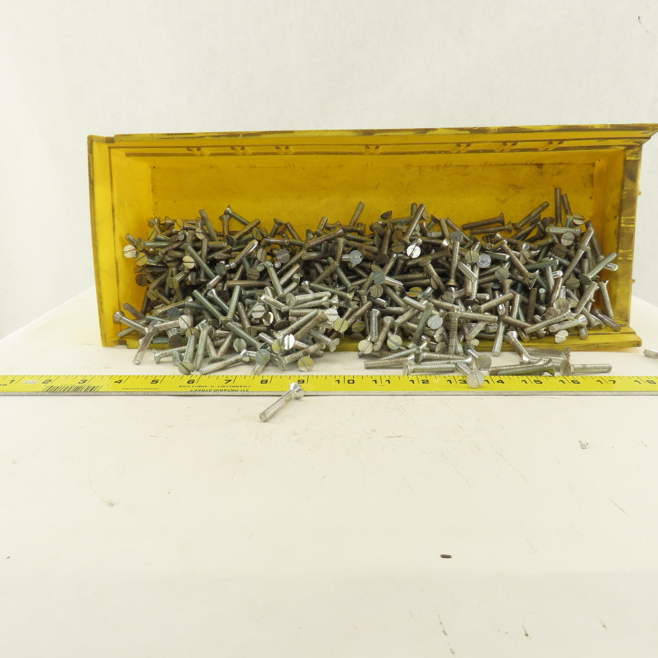 1/4-20 Flat Head Slotted Machine Screw 1-1/2" OAL Bulk 15 Lbs.