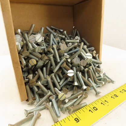 1/4-20 Flat Head Slotted Machine Screw 1-1/4" OAL Bulk 7 Lbs.