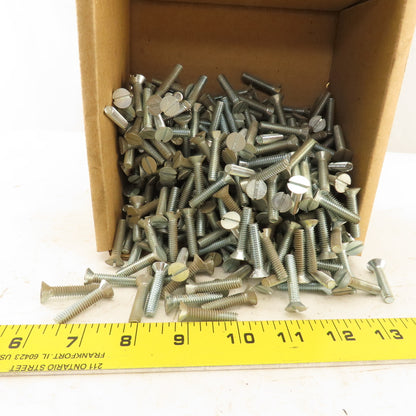 1/4-20 Flat Head Slotted Machine Screw 1-1/4" OAL Bulk 7 Lbs.