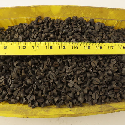 1/4-20 Flat Head Slotted Self Locking Nylon Pellet Machine Screw 1/2" Bulk 35Lbs