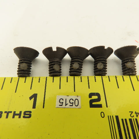 1/4-20 Flat Head Slotted Self Locking Nylon Pellet Machine Screw 1/2" Bulk 35Lbs